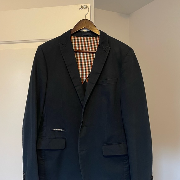 Mens Medium Navy Blue RW&Co Blazer - Picture 4 of 4